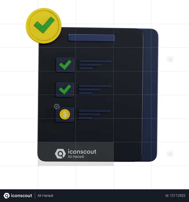 Despesas diárias  3D Icon