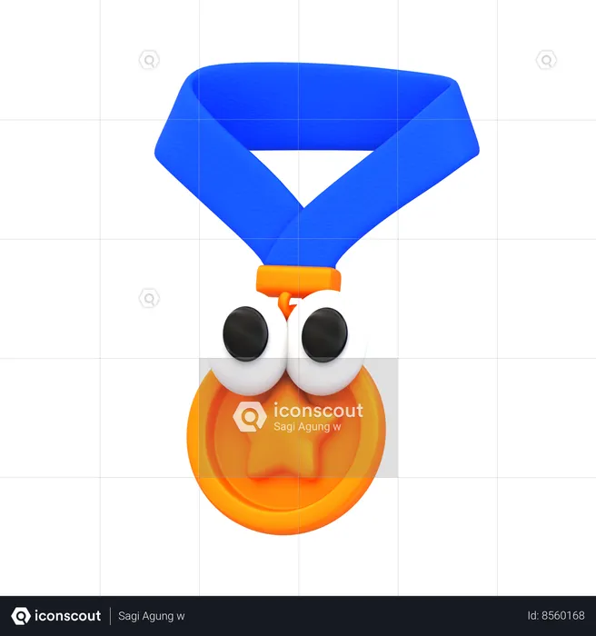 Médaille de dessin animé  3D Icon