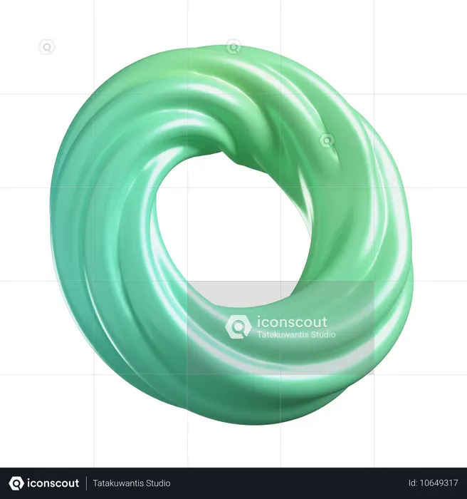Detailed Ring Shape  3D Icon