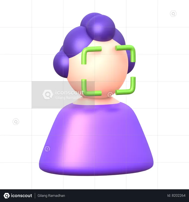 Detección de rostro  3D Icon