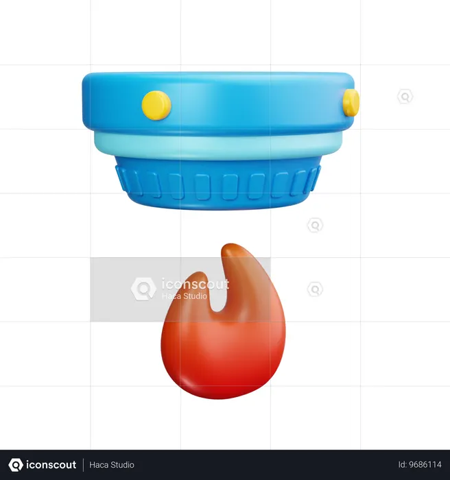 Detector de fogo  3D Icon