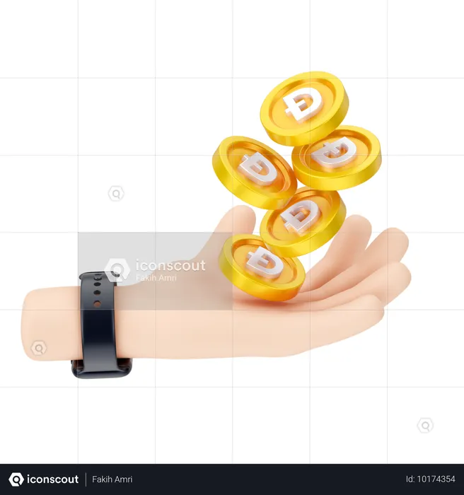 Détenir des dogecoins  3D Icon