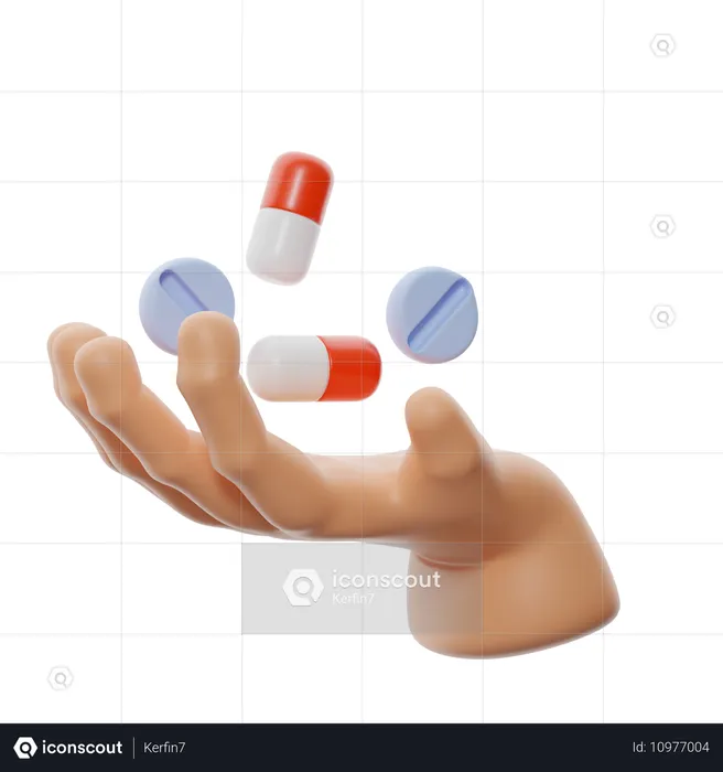 Tenir des médicaments  3D Icon