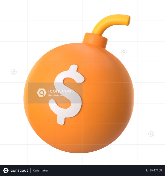 Deuda de dinero  3D Icon