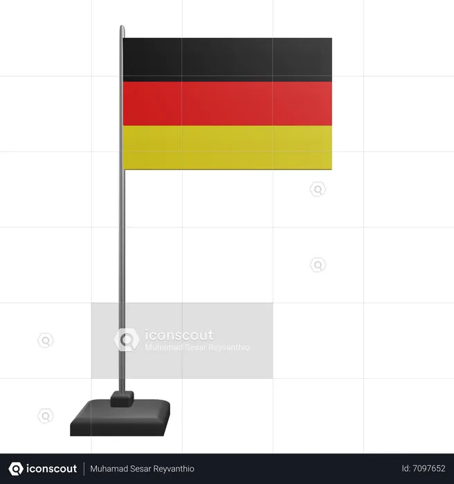 Deutschland Flagge Flag 3D Icon