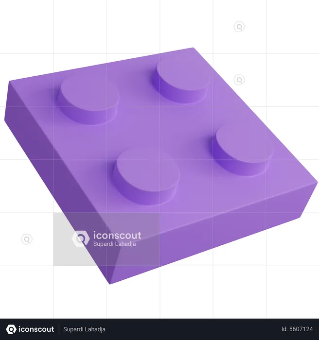 Deux morceaux épais  3D Icon