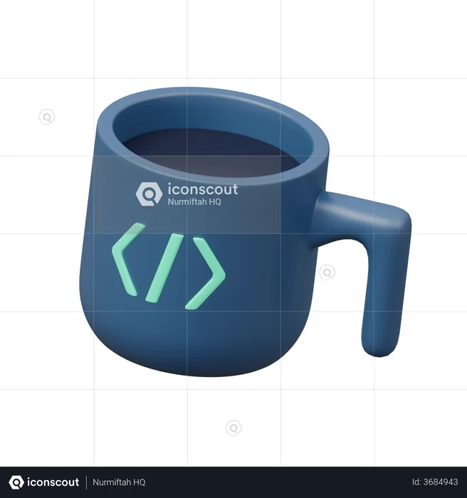 Developer Coffee Cup  3D Illustration