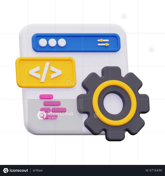 Développement de logiciels  3D Icon