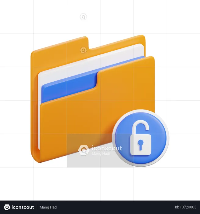 Déverrouiller le dossier  3D Icon