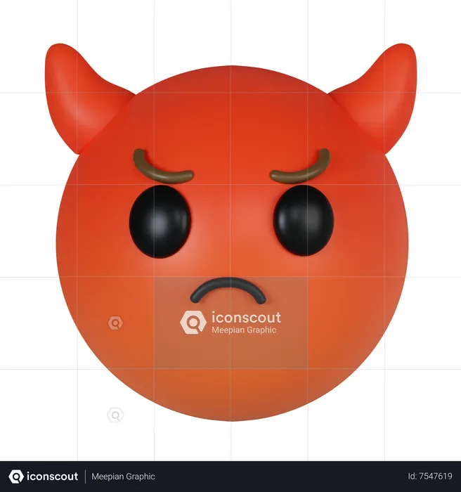 Devil Emoji 3D Icon