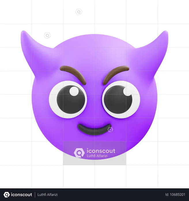 악마 이모티콘 Emoji 3D Icon