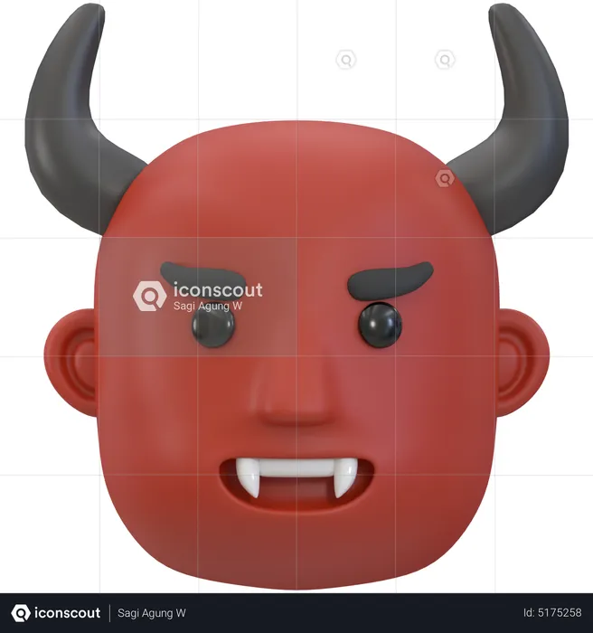 Devil Head  3D Icon