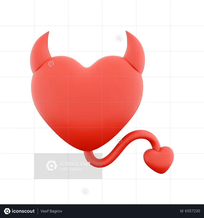 Devil Heart  3D Icon