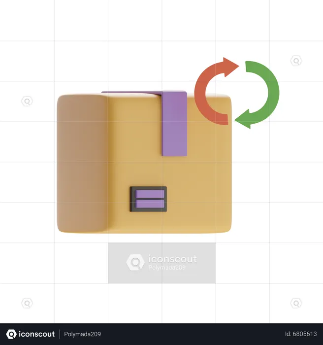 Devolução de pacote  3D Icon