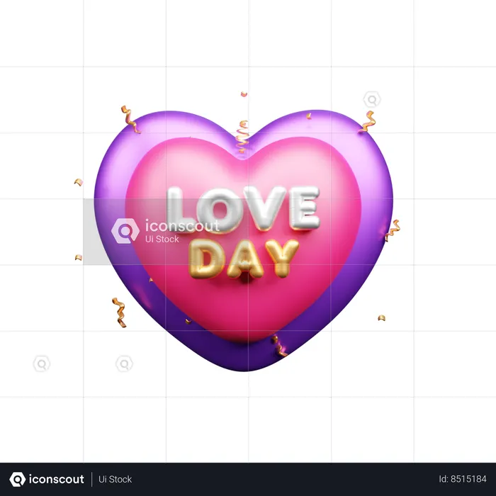 Dia do amor  3D Icon