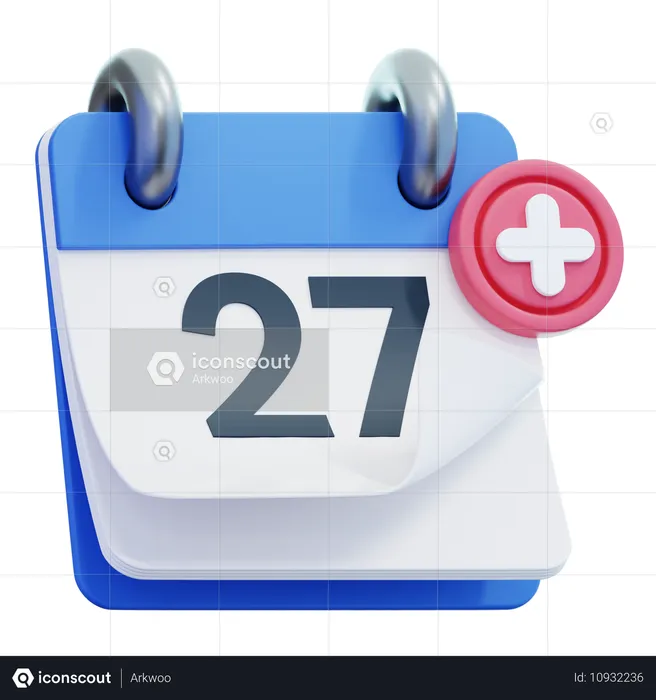 Dia do calendário 27  3D Icon