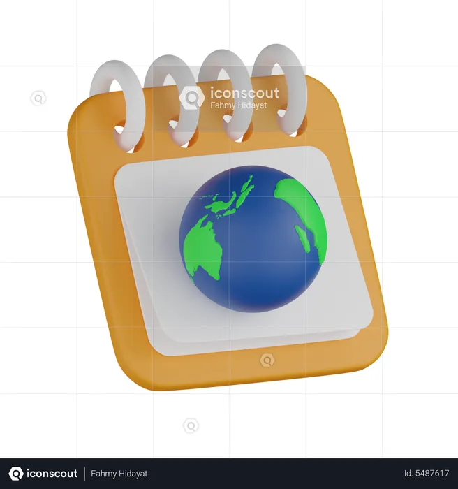 Dia da Terra  3D Icon