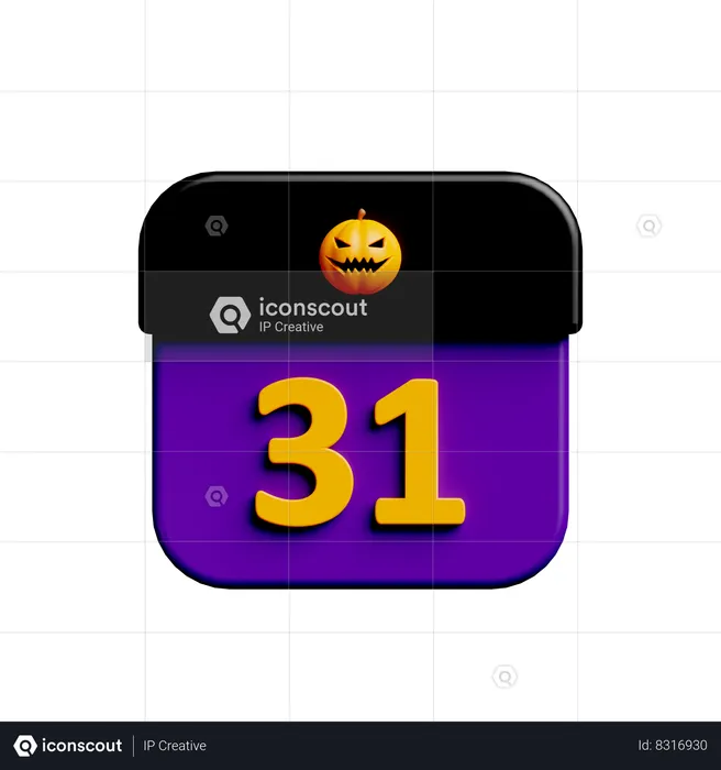 Día de Halloween  3D Icon