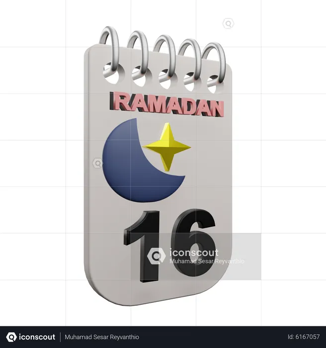 Día 16 del ramadán  3D Icon