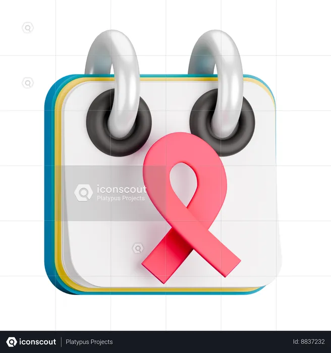 Dia del cancer  3D Icon