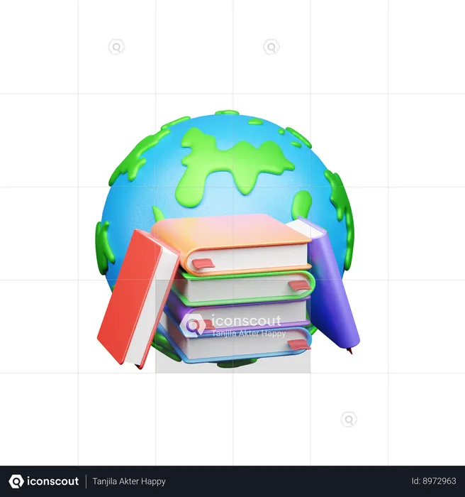 Día del libro  3D Icon