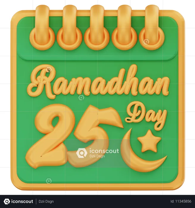 Dia 25 do ramadã  3D Icon