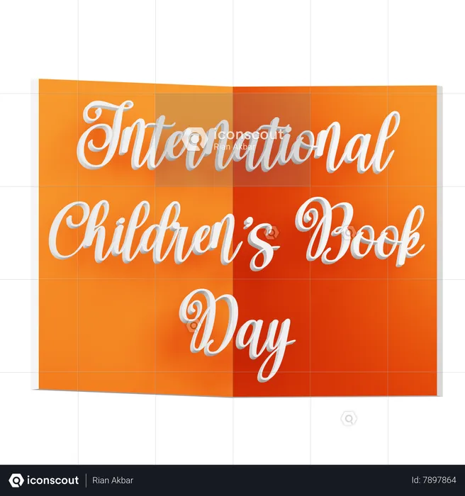 Dia internacional do livro infantil  3D Icon