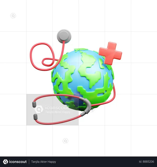 Dia Mundial da Saúde  3D Icon