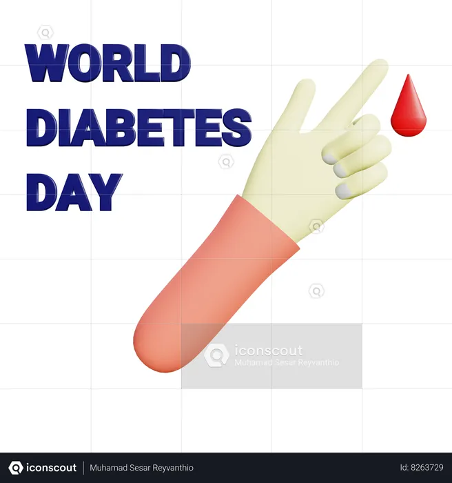 Día Mundial de la Diabetes  3D Icon