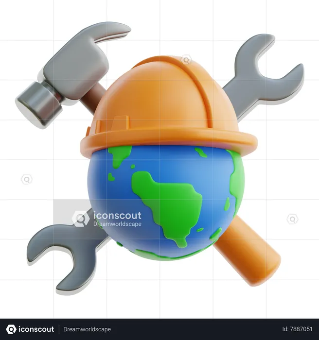 Dia mundial del trabajo  3D Icon