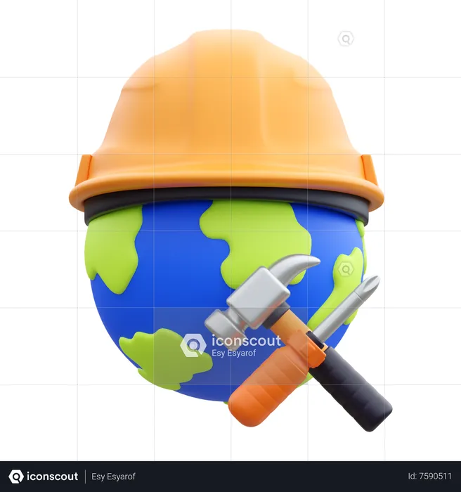 Dia mundial do trabalho  3D Icon