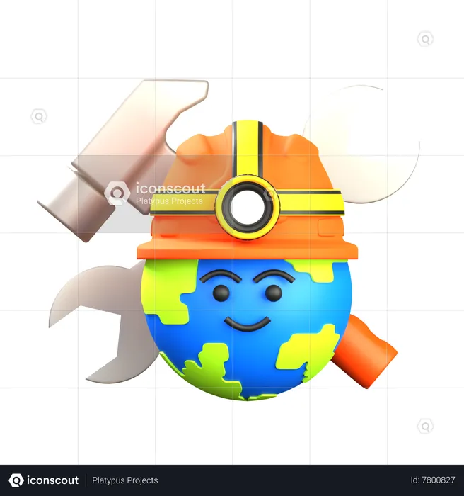 Dia mundial do trabalho  3D Icon