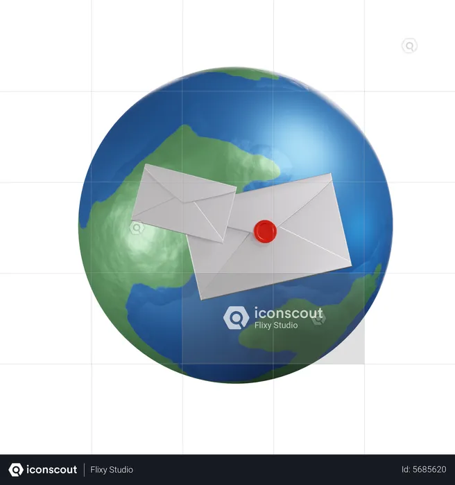 Día Mundial del Correo  3D Icon