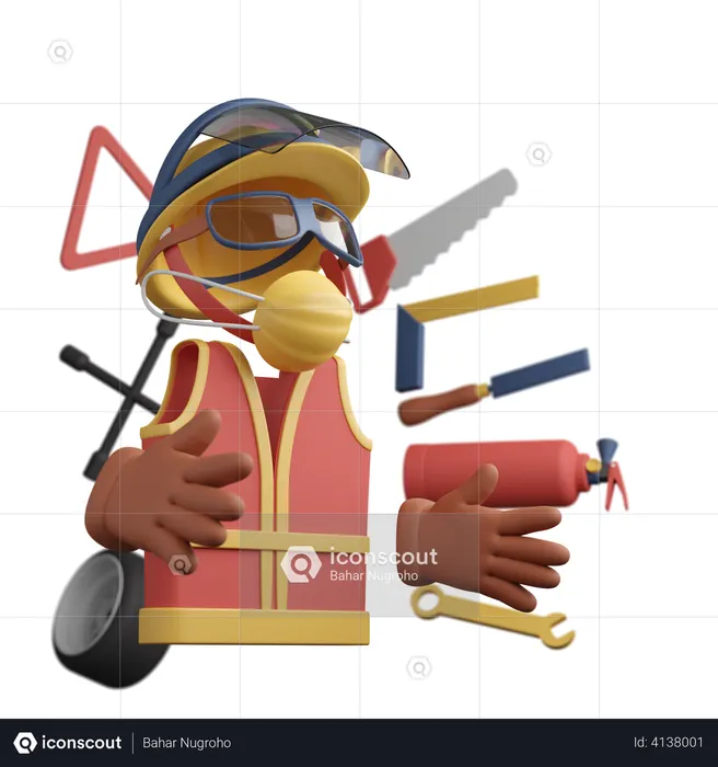 Dia Nacional da Segurança  3D Icon