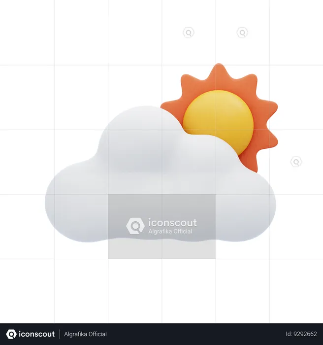 Día nublado  3D Icon