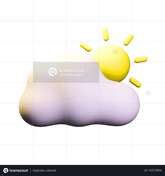 Día nublado  3D Icon