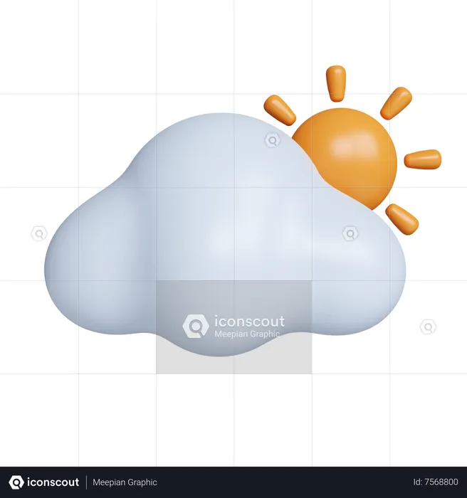 Día nublado  3D Icon