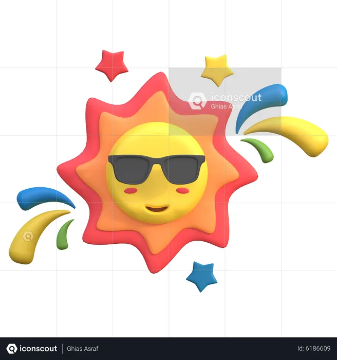 Día soleado  3D Icon