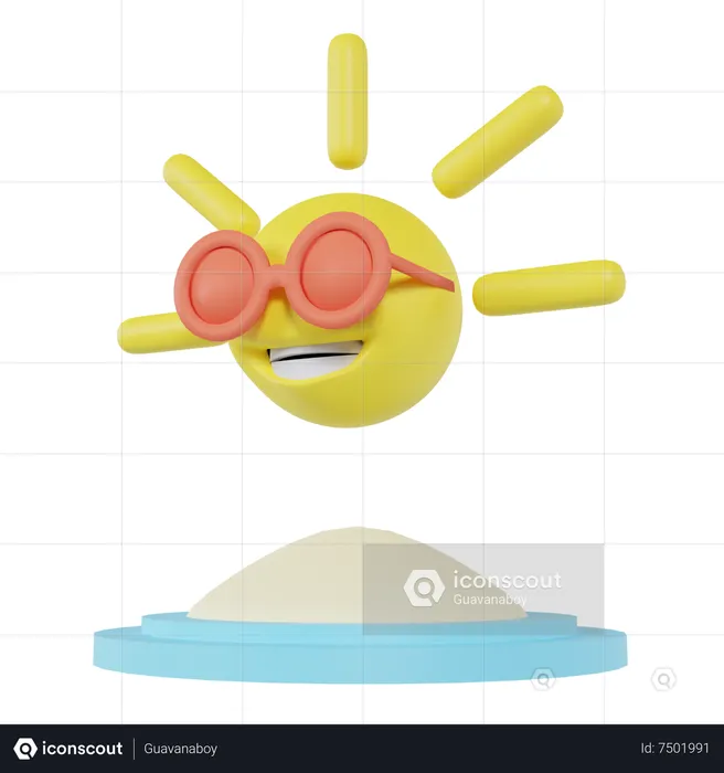 Día soleado  3D Icon