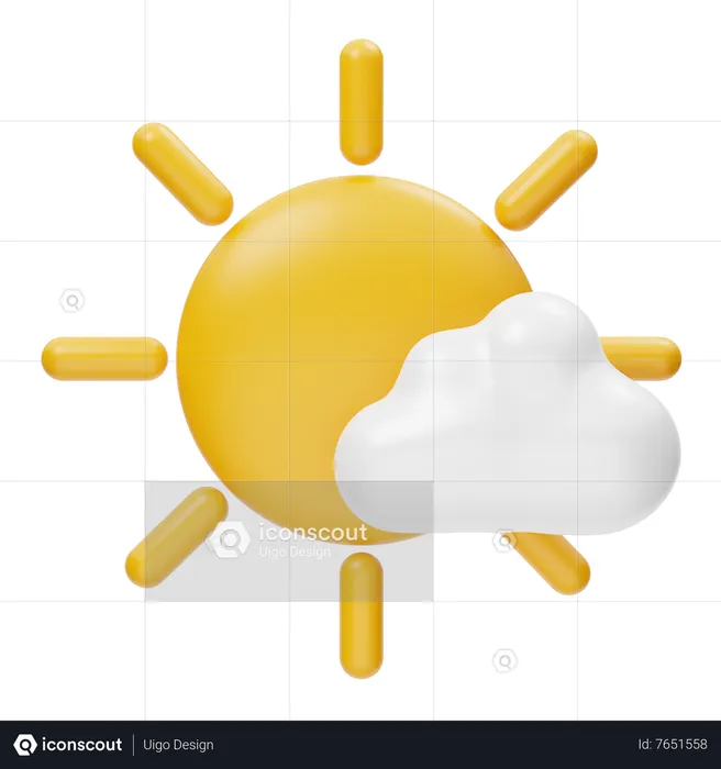 Día soleado  3D Icon