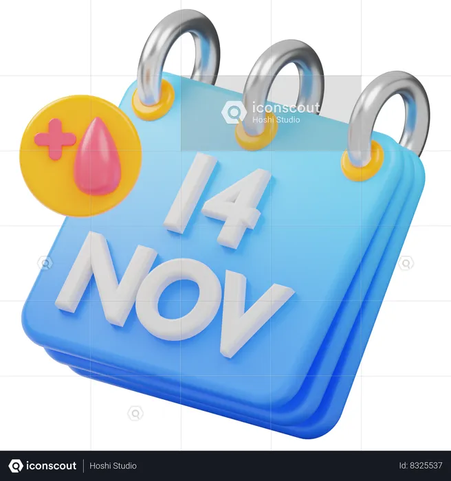 Dia do Diabetes  3D Icon