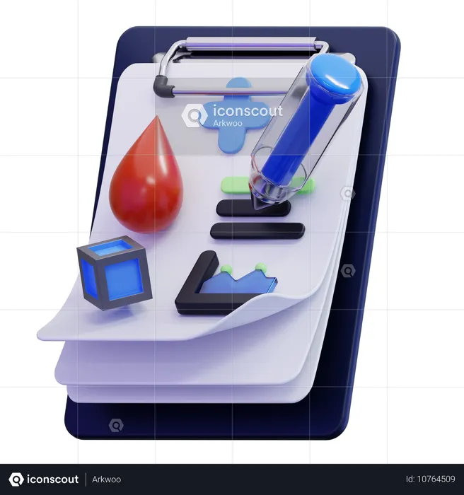 Relatório de diabetes  3D Icon