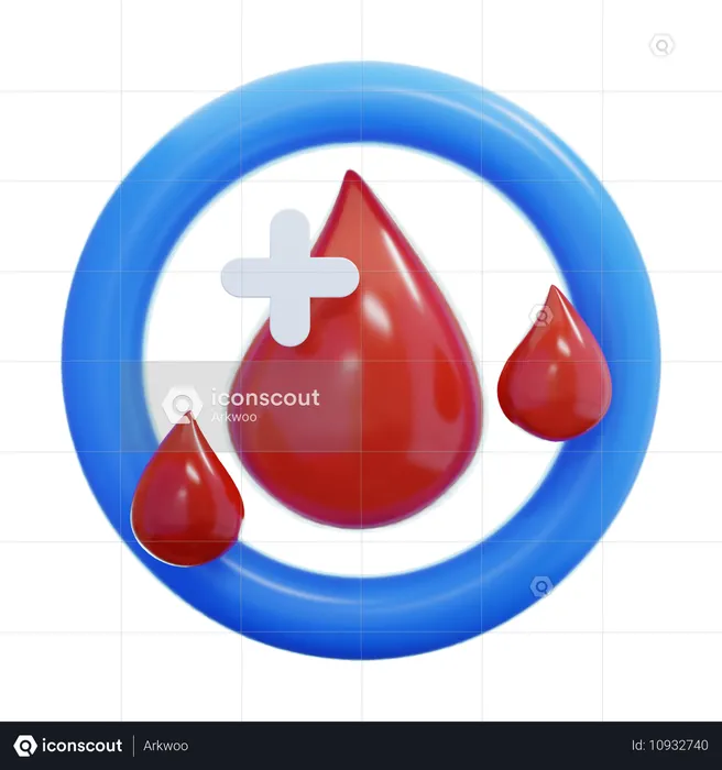 Diabetes sangue  3D Icon