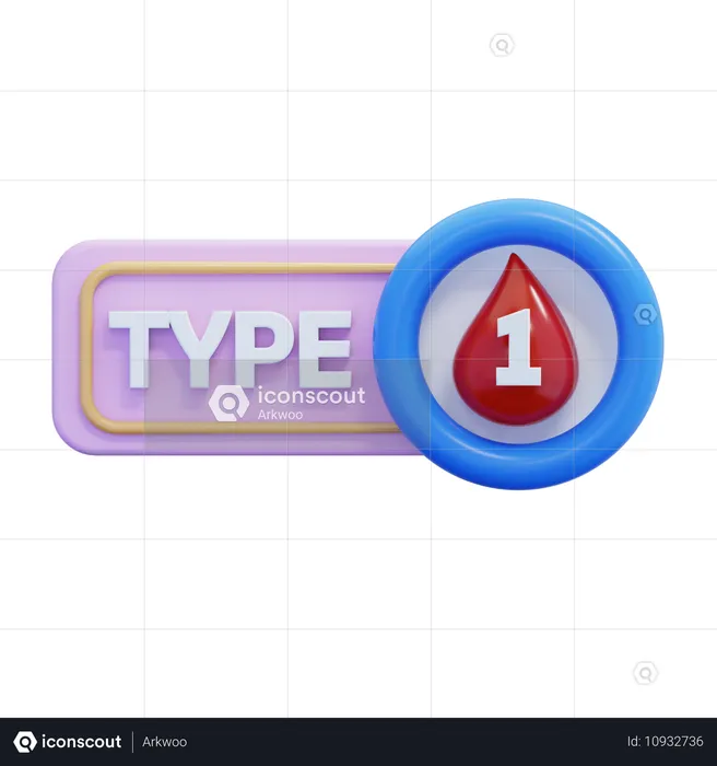 Diabetes tipo 1  3D Icon