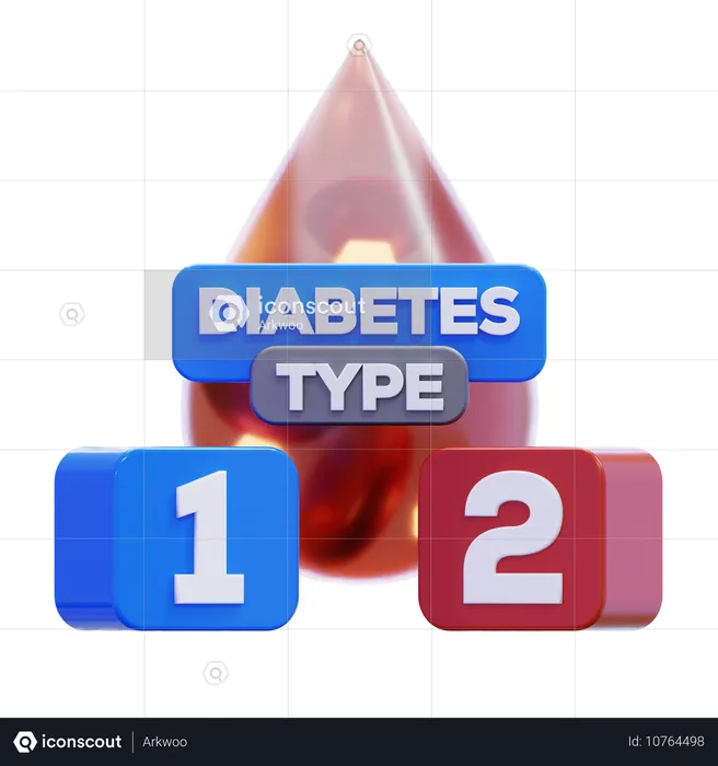 Tipo de diabetes  3D Icon