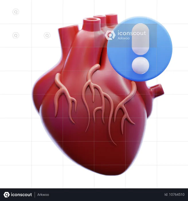 당뇨병 심장  3D Icon