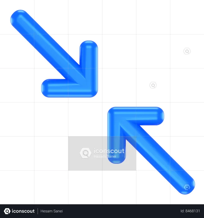 Diagonal Collapse  3D Icon