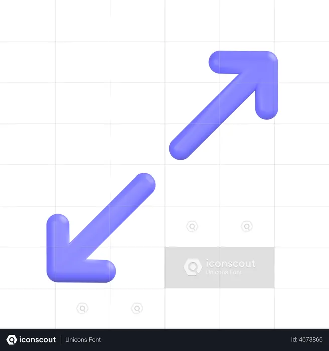 Diagonal-resize  3D Icon