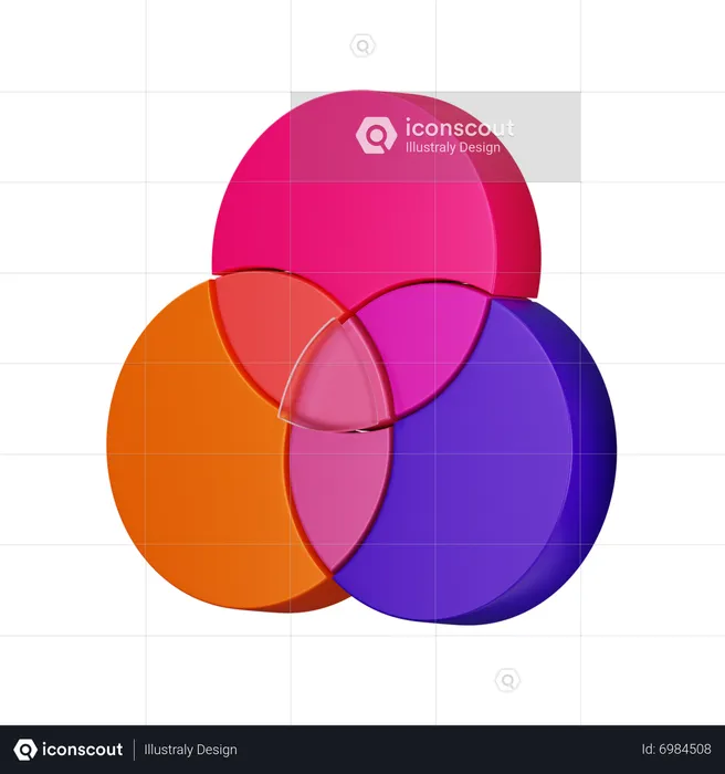 Diagrama de Venn  3D Icon