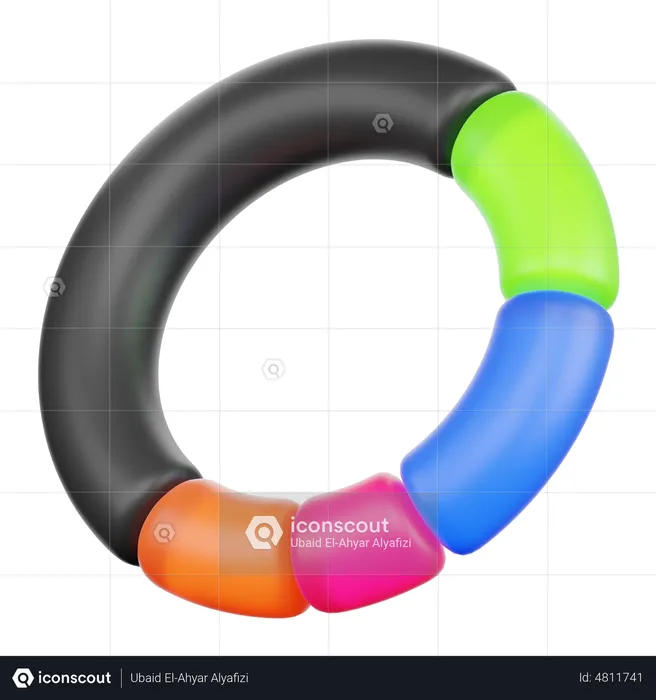 Diagrama circular  3D Illustration